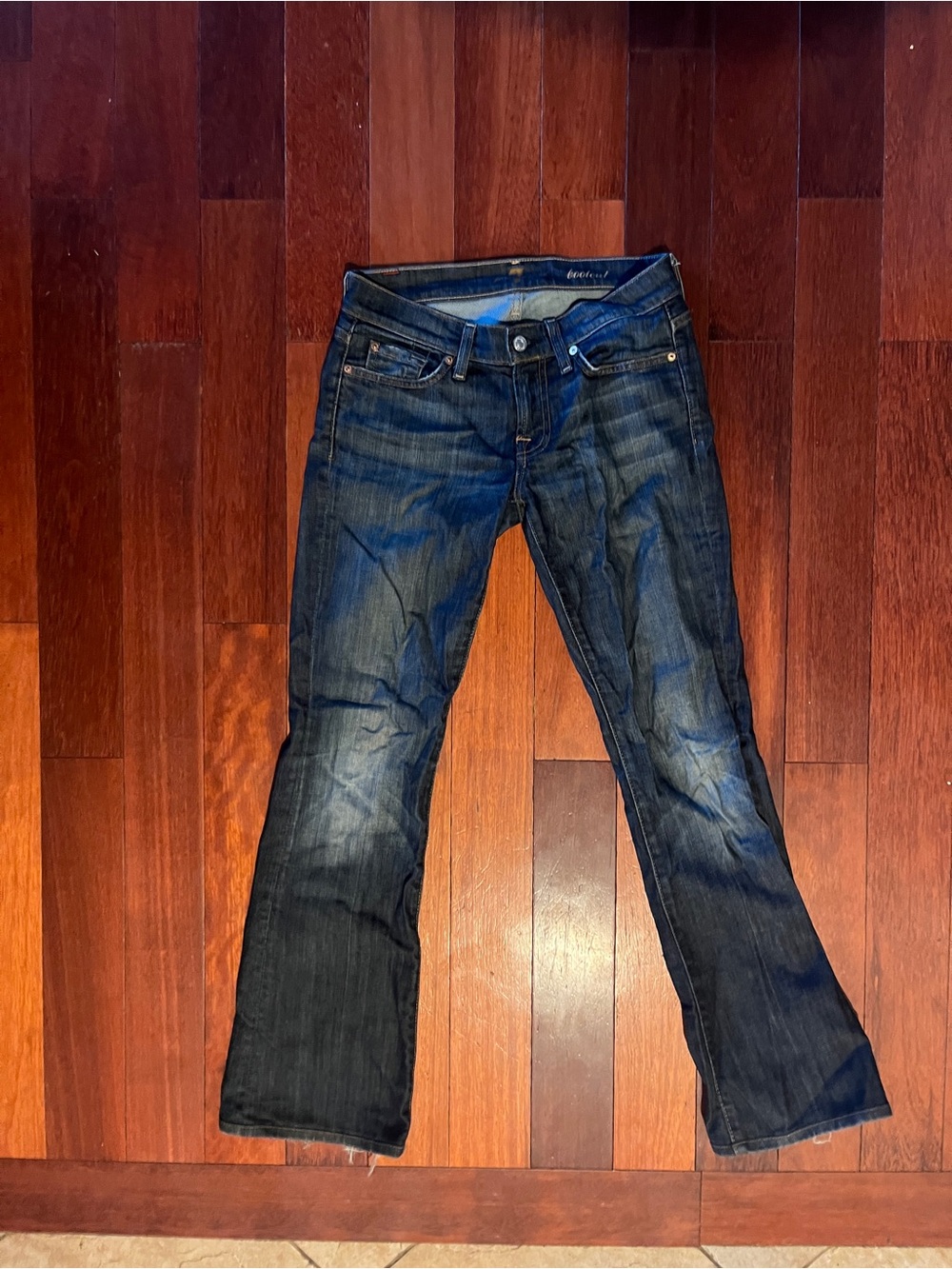 Vintage 7 For All Mankind Dark Blue Flare Jeans